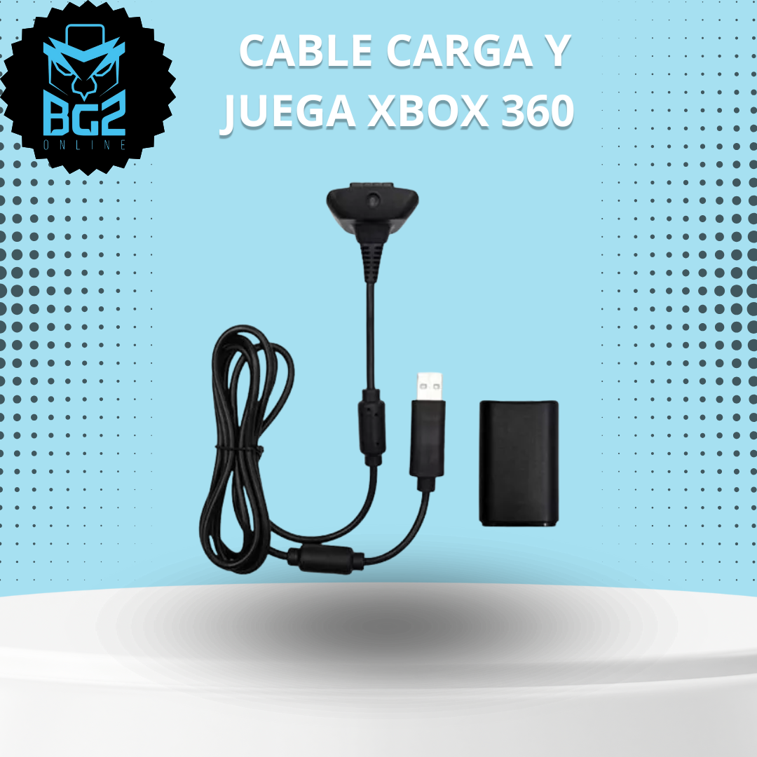 CABLE CARGA Y JUEGA XBOX 360